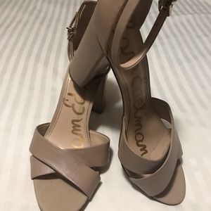 Sam Edelman Tan Ankle Strap Heels
